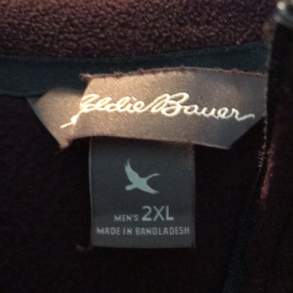 Men’s Eddie Bauer light polar fleece quarter zip top. - Picture 4 of 6